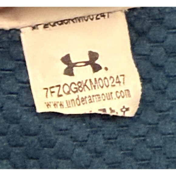 Under Armour RUN Womens Small Teal Blue Turtleneck Sweatshirt Activewear Running - Picture 6 of 9